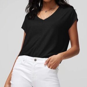 White House Black Market Classic Black Short Sleeve Top